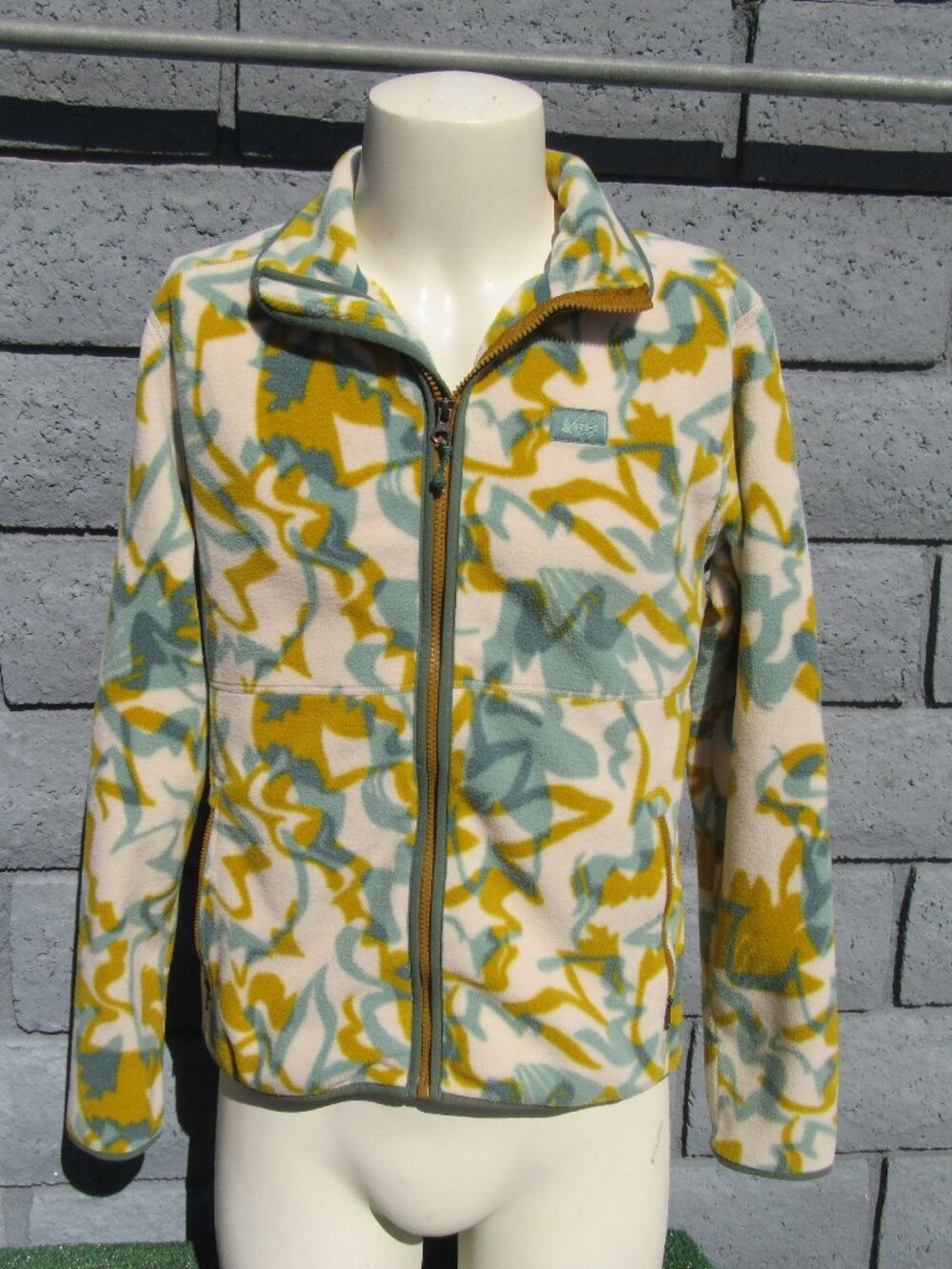 REI Co-Op Gorpcore Abstract Print Full Zip Fleece Jacket Women's Size Medium
